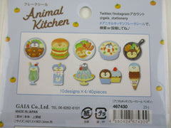 Cute Kawaii Gaia Animal Kitchen Food Series Stickers Flake Sack - Penguin - for Journal Planner Craft Scrapbook Collectible