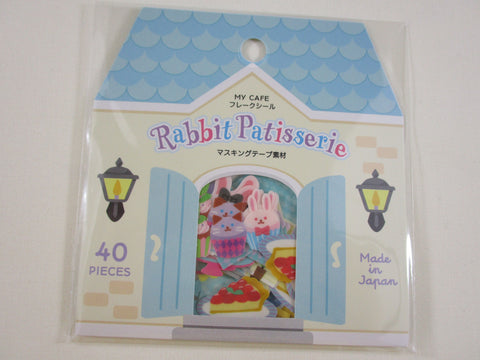 Cute Kawaii Gaia Rabbit Patisserie Stickers Flake Sack - for Journal Planner Craft Scrapbook Collectible
