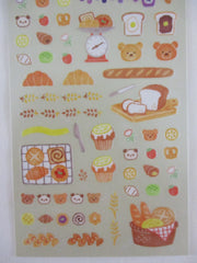 Cute Kawaii Mind Wave Feel Just Fine series - Bakery Bread Croissant Sandwich Toast Jam Strawberry Breakfast Food Hungry Sticker Sheet - for Journal Planner Craft Diary Gift Schedule Scrapbook Agenda Notebook