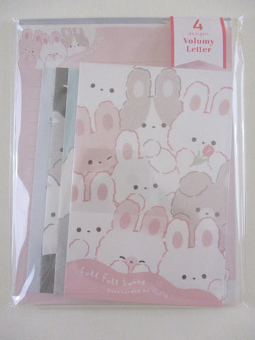 Cute Kawaii Q-lia Bunny Full Rabbit Cat Penguin Dog Letter Set Pack - Stationery Writing Paper Envelope Penpal Journal Gift