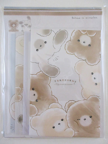 Cute Kawaii Crux Tarochans Bear and Panda Bear Animal Letter Set Pack - Stationery Writing Paper Envelope Penpal Journal Gift