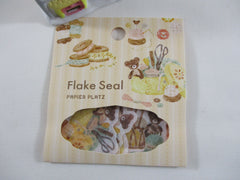 Cute Kawaii Papier Platz Flake Stickers Sack - Sewing Bear - for Journal Agenda Planner Scrapbooking Craft