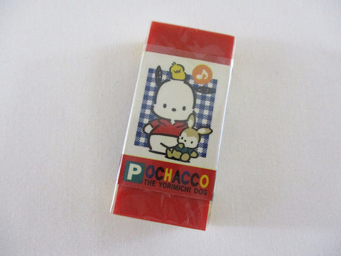 Cute Kawaii VHTF Rare ✩ ₊˚🎞⊹♡  Sanrio Pochacco Dog Eraser - 1998 - Vintage