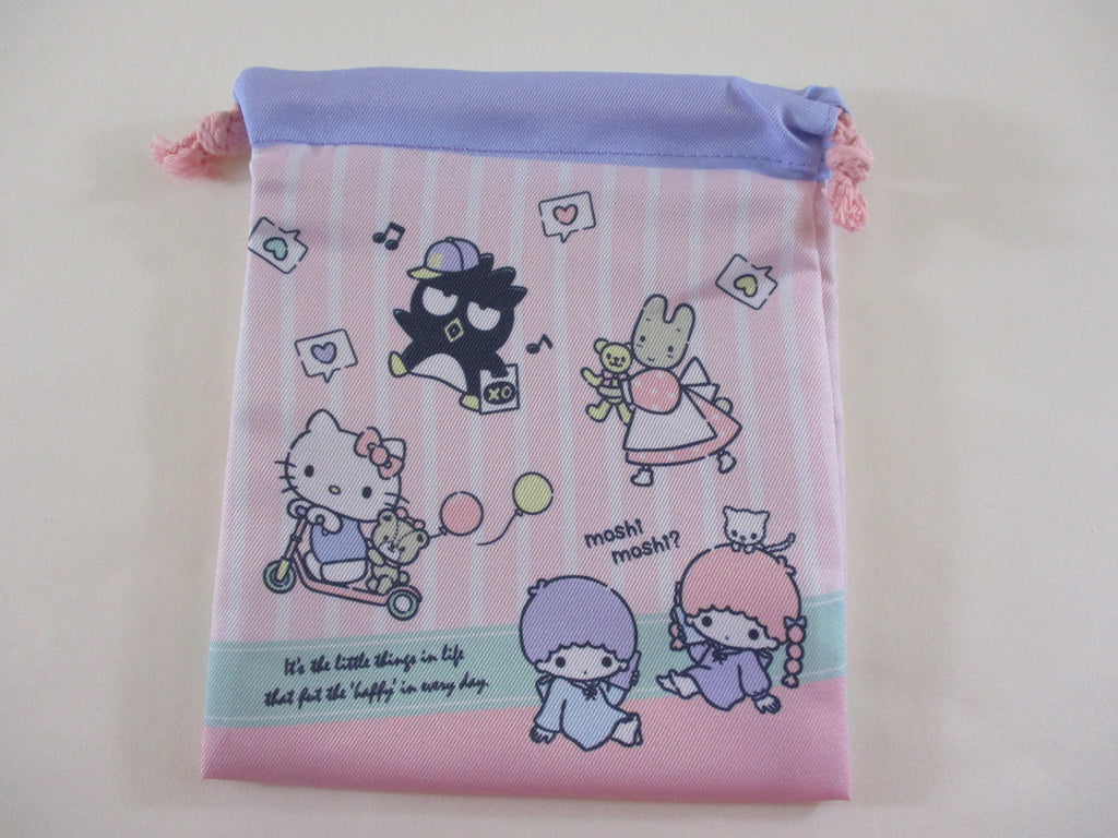 ❤︎ *ੈ✩‧₊˚ Cute Kawaii Sanrio Characters Hello Kitty Little Twin Stars Marron Cream Kuromi Purin Pochacco Badtz Maru Drawstring Bag / Pouch