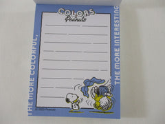 Cute Kawaii Peanuts Snoopy Mini Notepad / Memo Pad Kamio - E Colors of Peanuts - Stationery Designer Paper Collection