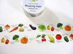 Cute Kawaii Papier Platz Washi / Masking Deco Tape - Fruits Vegetable Green Healthy - for Scrapbooking Journal Planner Craft