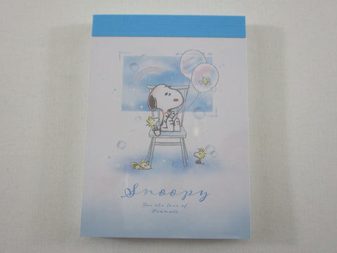 Cute Kawaii Peanuts Snoopy Mini Notepad / Memo Pad Kamio - I Balloon - Stationery Designer Paper Collection