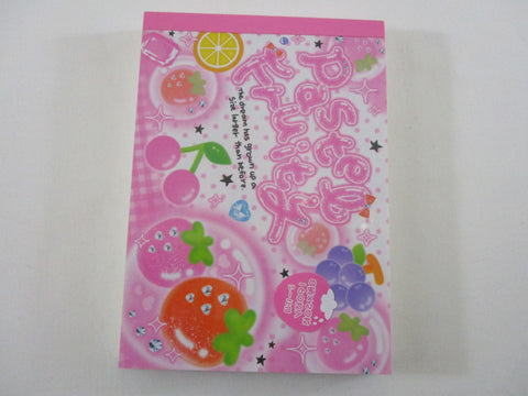 Cute Kawaii HTF Vintage Collectible Crux Pastel Fruity 4 x 6 Inch Notepad / Memo Pad - Stationery Designer Paper Collection