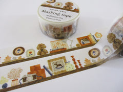 Cute Kawaii Papier Platz Nakauchiwaka Washi / Masking Deco Tape - Cozy Home Series - Dog Puppy Poodle - for Journal Planner Diary Scrapbook Craft Gift