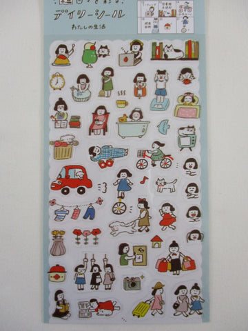 Cute Kawaii Furukawashiko Sticker Sheet - Daily Activities Schedule - for Journal Planner Craft Organizer Calendar