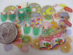 Cute Kawaii World Craft Flake Stickers Sack - Candy Sweets - for Journal Agenda Planner Scrapbooking Craft