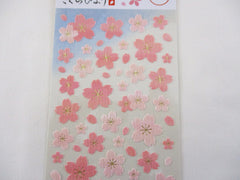 Cute Kawaii Mind Wave MW Cherry Blossom Spring Bloom Sakura Collection Sticker Sheet - for Diary Journal Planner Schedule Notebook Craft Scrapbook - Washi Textured Paper