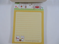 Cute Kawaii HTF Vintage Collectible Mindwave Bear Honey Life 4 x 6 Inch Notepad / Memo Pad - Stationery Designer Paper Collection