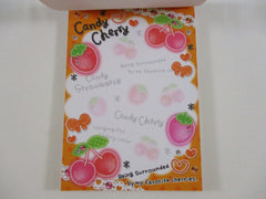 Cute Kawaii HTF Vintage Collectible Kamio Candy Cherry 4 x 6 Inch Notepad / Memo Pad - Stationery Designer Paper Collection