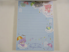 Cute Kawaii HTF Q-lia Cat Bonjour Time 4 x 6 Inch Notepad / Memo Pad - Stationery Designer Paper Collection