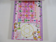 Cute Kawaii HTF Vintage Collectible Crux Cat and Panda 4 x 6 Inch Notepad / Memo Pad - Stationery Designer Paper Collection