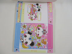 Cute Kawaii HTF Vintage Collectible Crux Cat and Panda 4 x 6 Inch Notepad / Memo Pad - Stationery Designer Paper Collection
