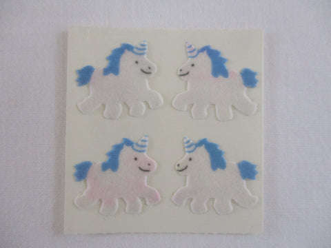 Sandylion Unicorn Fuzzy *imperfect*  Sticker Sheet / Module - Vintage & Collectible