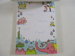 Cute Kawaii HTF Vintage Collectible Q-lia Animal Peace 4 x 6 Inch Notepad / Memo Pad - Stationery Designer Paper Collection