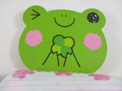 Cute Kawaii HTF Kamio Frog Diecut 4 x 6 Inch Notepad / Memo Pad - Stationery Designer Paper Collection
