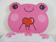 Cute Kawaii HTF Kamio Frog Diecut 4 x 6 Inch Notepad / Memo Pad - Stationery Designer Paper Collection
