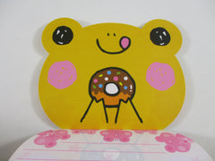 Cute Kawaii HTF Kamio Frog Diecut 4 x 6 Inch Notepad / Memo Pad - Stationery Designer Paper Collection