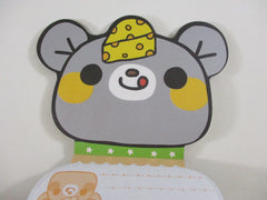Cute Kawaii HTF Kamio Q-lia Bear Animal Diecut 4 x 6 Inch Notepad / Memo Pad - Stationery Designer Paper Collection