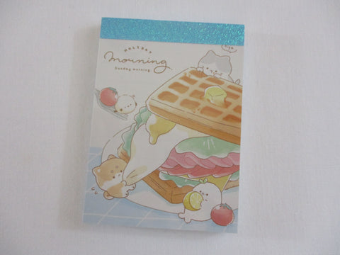 Cute Kawaii Cat Bird Sunday Morning Waffle Mini Notepad / Memo Pad - Stationery Designer Writing Paper Collection Gift