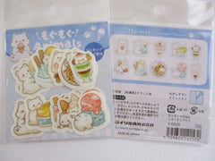Cute Kawaii Kamiiso Flake Stickers Sack - Bear Sweet Desserts - for Journal Diary Planner Agenda Schedule Scrapbook Craft Gift