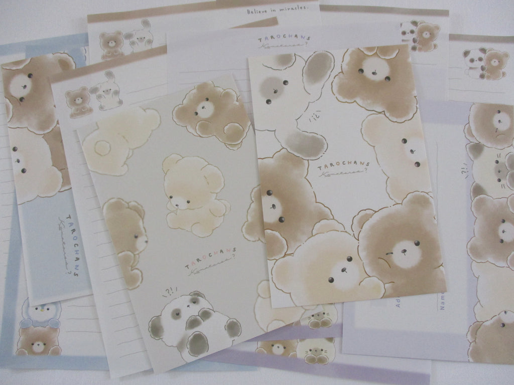 Cute Kawaaii Crux Bear Tarochans Brown Best Friend Hug Love B Letter Sets - Stationery Writing Paper Envelope Penpal Gift
