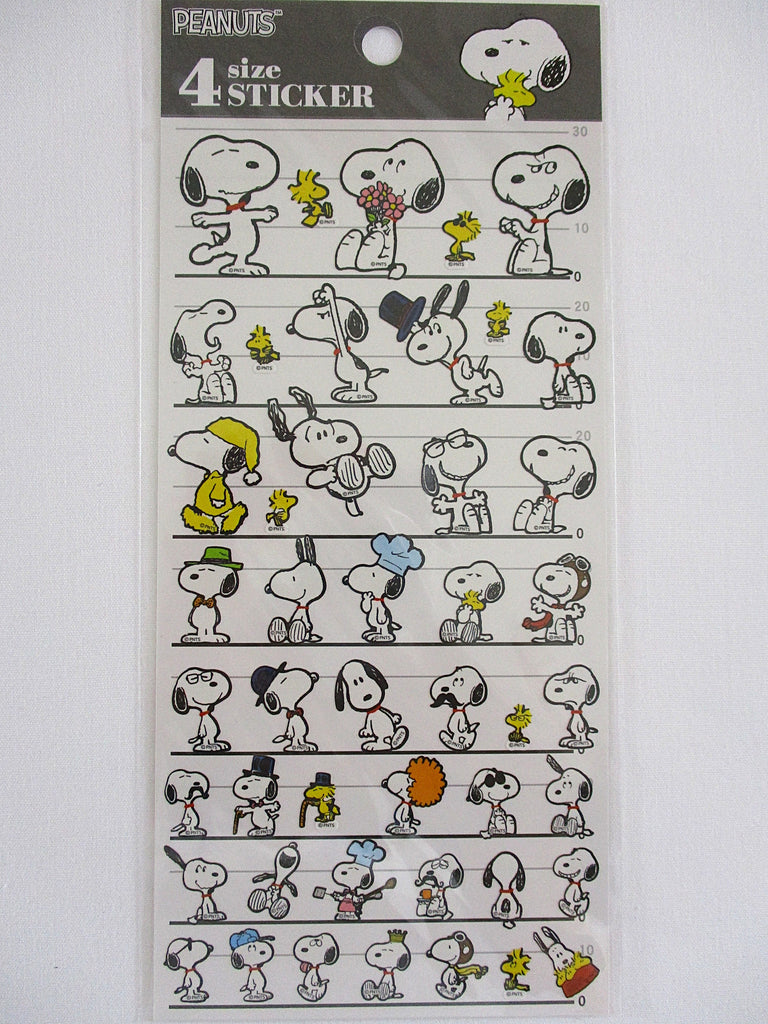 Cute Kawaii Kamio Peanuts Snoopy Sticker Sheet A - for Diary Journal Planner Craft Agenda Scrapbook Stationery Schedule