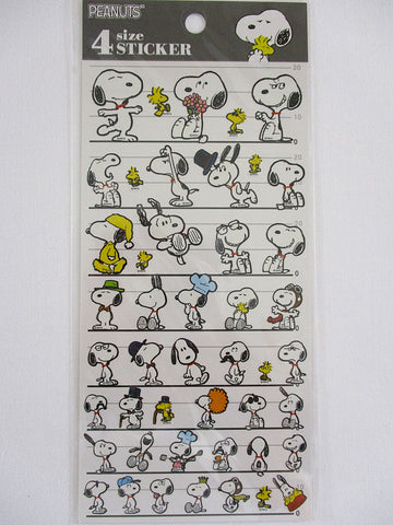 Cute Kawaii Kamio Peanuts Snoopy Sticker Sheet A - for Diary Journal Planner Craft Agenda Scrapbook Stationery Schedule