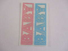 Mrs Grossman Baby Pink Blue Sticker Sheet / Module - Vintage & Collectible - Stationery Journal Scrapbook Diary Notebook Planner Schedule Gift