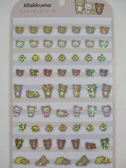 Cute Kawaii San-X Rilakkuma Bear Glittery Sticker Sheet 2023 - D Classic for Planner Journal Scrapbook Craft