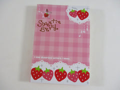 Cute Kawaii HTF Collectible Rare Vintage Q-lia Sweetie Berry 4 x 6 Inch Notepad / Memo Pad - Stationery Designer Paper Collection