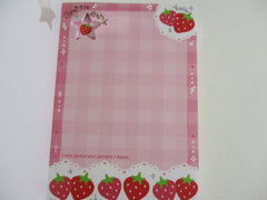 Cute Kawaii HTF Collectible Rare Vintage Q-lia Sweetie Berry 4 x 6 Inch Notepad / Memo Pad - Stationery Designer Paper Collection