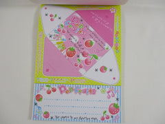 Cute Kawaii HTF Vintage Collectible Q-lia Pop Fruits 4 x 6 Inch Notepad / Memo Pad - Stationery Designer Paper Collection