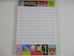 Cute Kawaii HTF Vintage Collectible Q-lia Bear friends Secret World 4 x 6 Inch Notepad / Memo Pad - Stationery Designer Paper Collection