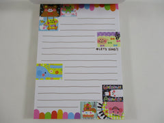 Cute Kawaii HTF Vintage Collectible Q-lia Bear friends Welcome Animal 4 x 6 Inch Notepad / Memo Pad - Stationery Designer Paper Collection