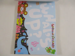 Cute Kawaii HTF Vintage Collectible Q-lia Bear friends Welcome Animal 4 x 6 Inch Notepad / Memo Pad - Stationery Designer Paper Collection