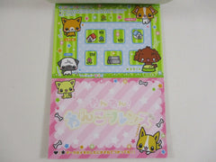 Cute Kawaii HTF Collectible Rare Crux Dog Puppies A 4 x 6 Inch Notepad / Memo Pad - Stationery Designer Paper Collection