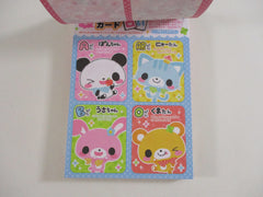 Cute Kawaii HTF Collectible Rare Crux Animals Panda Cat Bear Rabbit 4 x 6 Inch Notepad / Memo Pad - Stationery Designer Paper Collection