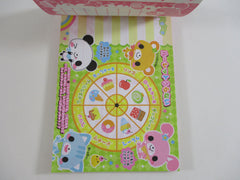 Cute Kawaii HTF Collectible Rare Crux Animals Panda Cat Bear Rabbit 4 x 6 Inch Notepad / Memo Pad - Stationery Designer Paper Collection