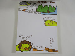 Cute Kawaii HTF Vintage Rare Collectible Kamio Petanimaru Animals 4 x 6 Inch Notepad / Memo Pad - Stationery Designer Paper Collection