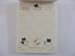 Rare ❤︎ Vintage *ੈ✩‧₊˚ Collectible ✿ Gift - Cute Kawaii San-X Kutusita Nyanko Cat Teatime A 4 x 6 Inch Notepad / Memo Pad - Stationery Designer Paper Collection 2015