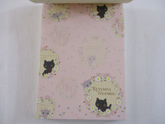 Rare ❤︎ Vintage *ੈ✩‧₊˚ Collectible ✿ Gift - Cute Kawaii San-X Kutusita Nyanko Cat Teatime B 4 x 6 Inch Notepad / Memo Pad - Stationery Designer Paper Collection 2015