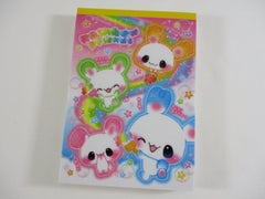 Cute Kawaii HTF Vintage Collectible Kamio Rabbit Rainbow Friends 4 x 6 Inch Notepad / Memo Pad - Stationery Designer Paper Collection