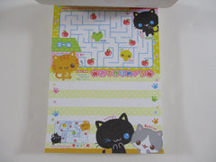 Cute Kawaii HTF Vintage Collectible Kamio Cat 4 x 6 Inch Notepad / Memo Pad - Stationery Designer Paper Collection