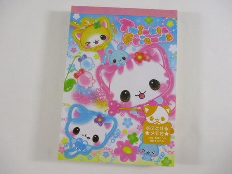 Cute Kawaii HTF Vintage Collectible Kamio Cat Twinkle Friends 4 x 6 Inch Notepad / Memo Pad - Stationery Designer Paper Collection