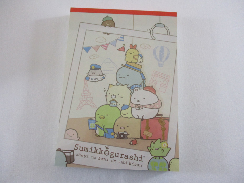 Rare ❤︎ Vintage *ੈ✩‧₊˚ Collectible ✿ Gift - Cute Kawaii San-X Sumikko Gurashi Travel 4 x 6 Inch Notepad / Memo Pad Diary Journal - Stationery Designer Paper Collection 2017